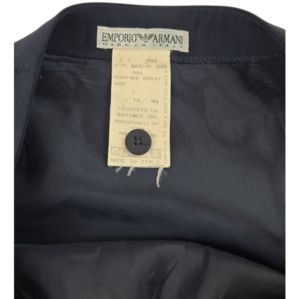 Emporio Armani | Vintage Navy Blue Lightweight Wool Mini Skirt | 28 waist - Picture 3 of 7